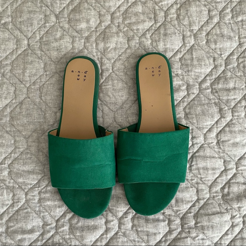 A New Day Kelly Green Sandals
